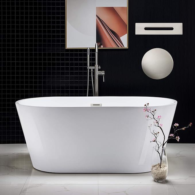 woodbridge 59" acrylic freestanding bathtub contemporary soaking white tub review woodbridge 59" acrylic freestanding bathtub contemporary soaking white tub review